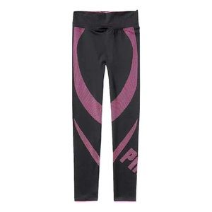 2/$15 M PINK Victorias Secret Pink/Black Curvy Stripe Stretchy Active Leggings